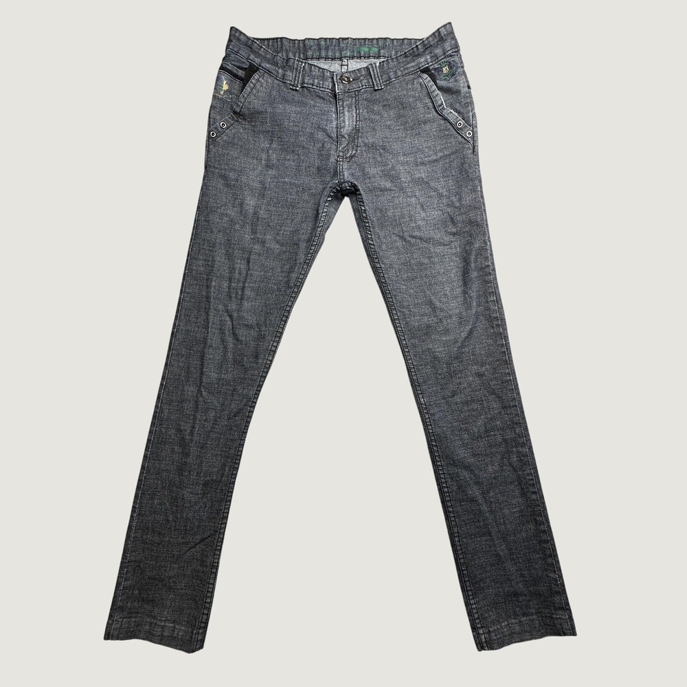 Stormy Guys Jeans Mens S Gray Basic Collection Slim Low Rise Y2K Denim Pants